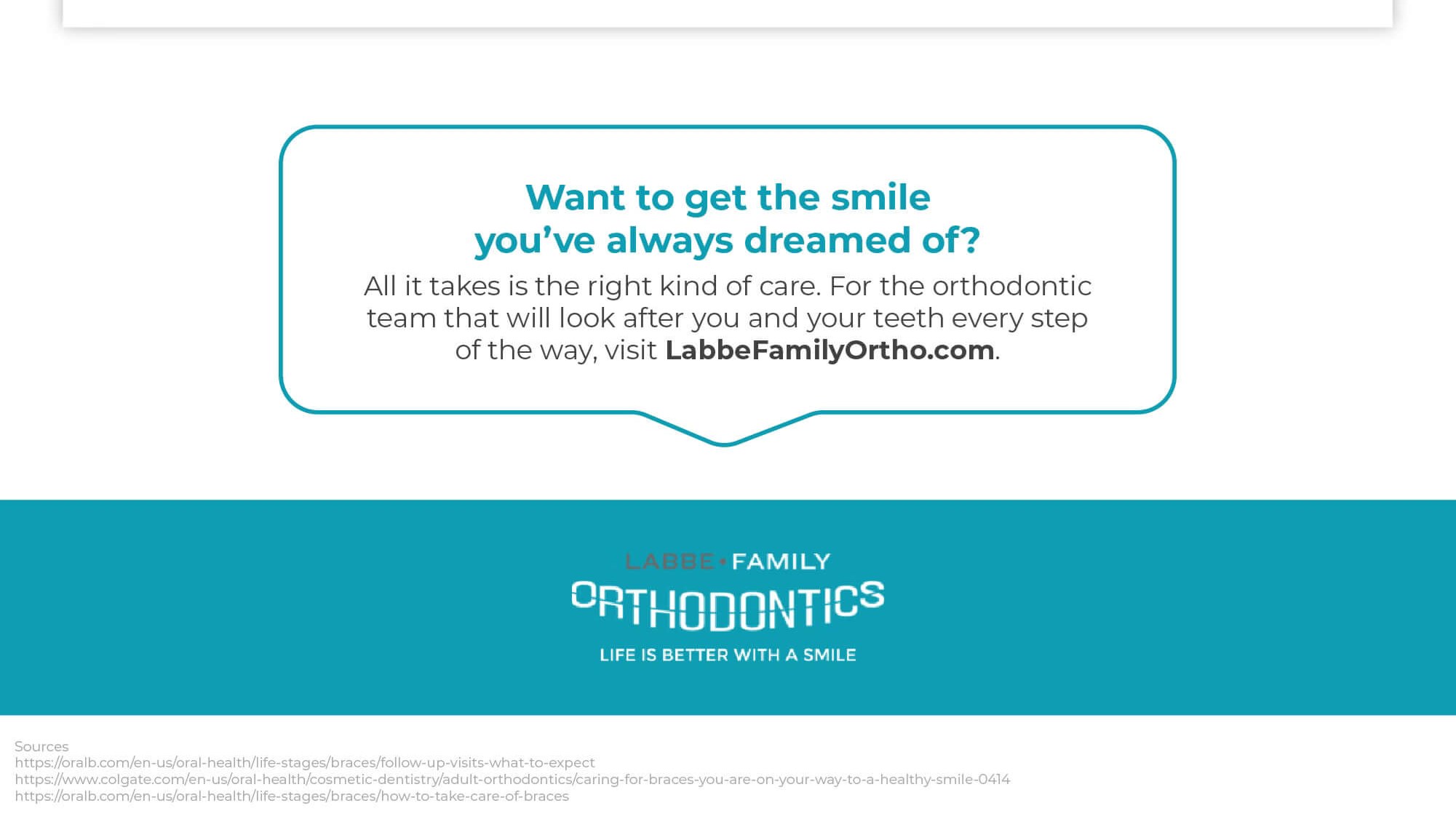 caring for braces infographic